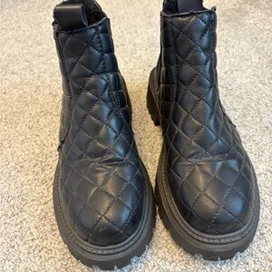 Amazon Black Quilted Combat Boots